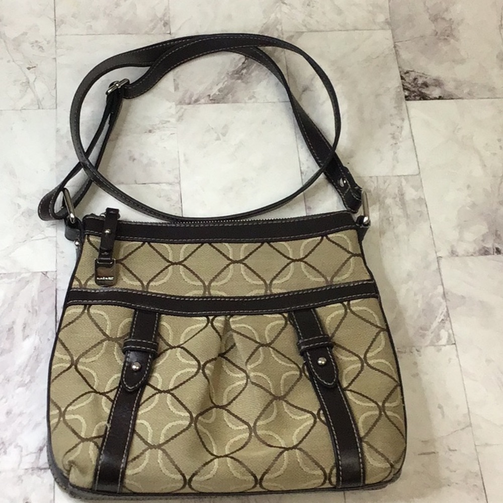Nine West Beige and Dark Brown Crossbody Bag